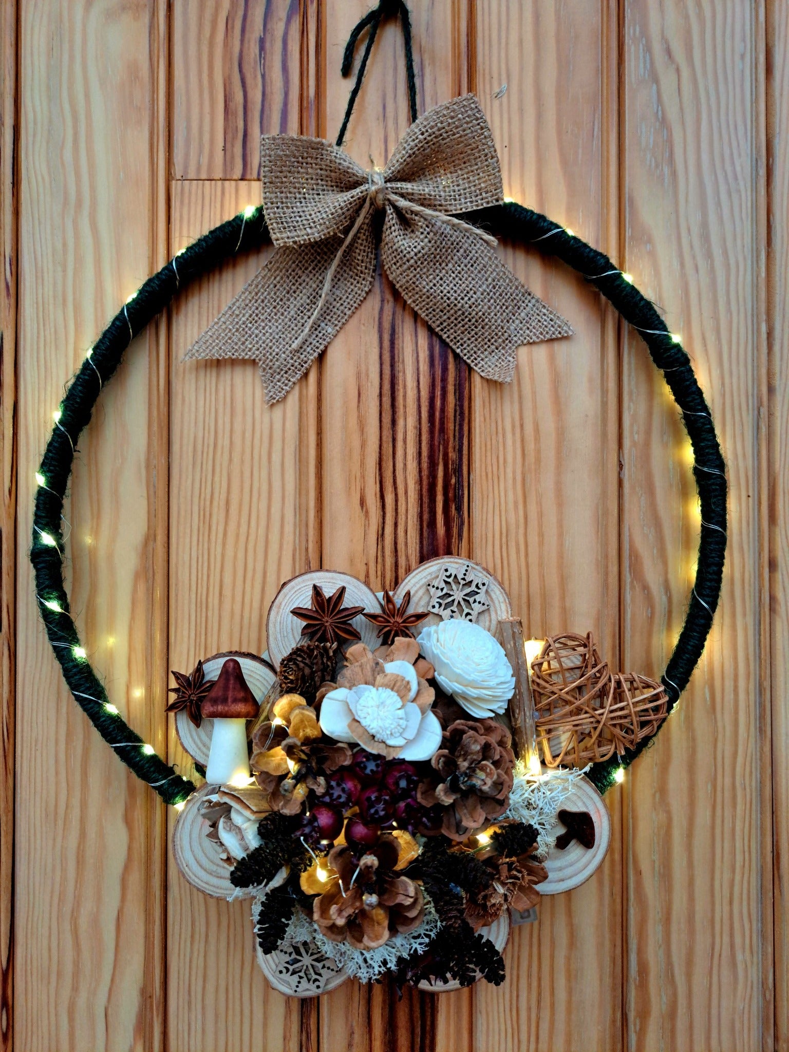 Couronne de Noel lumineuse