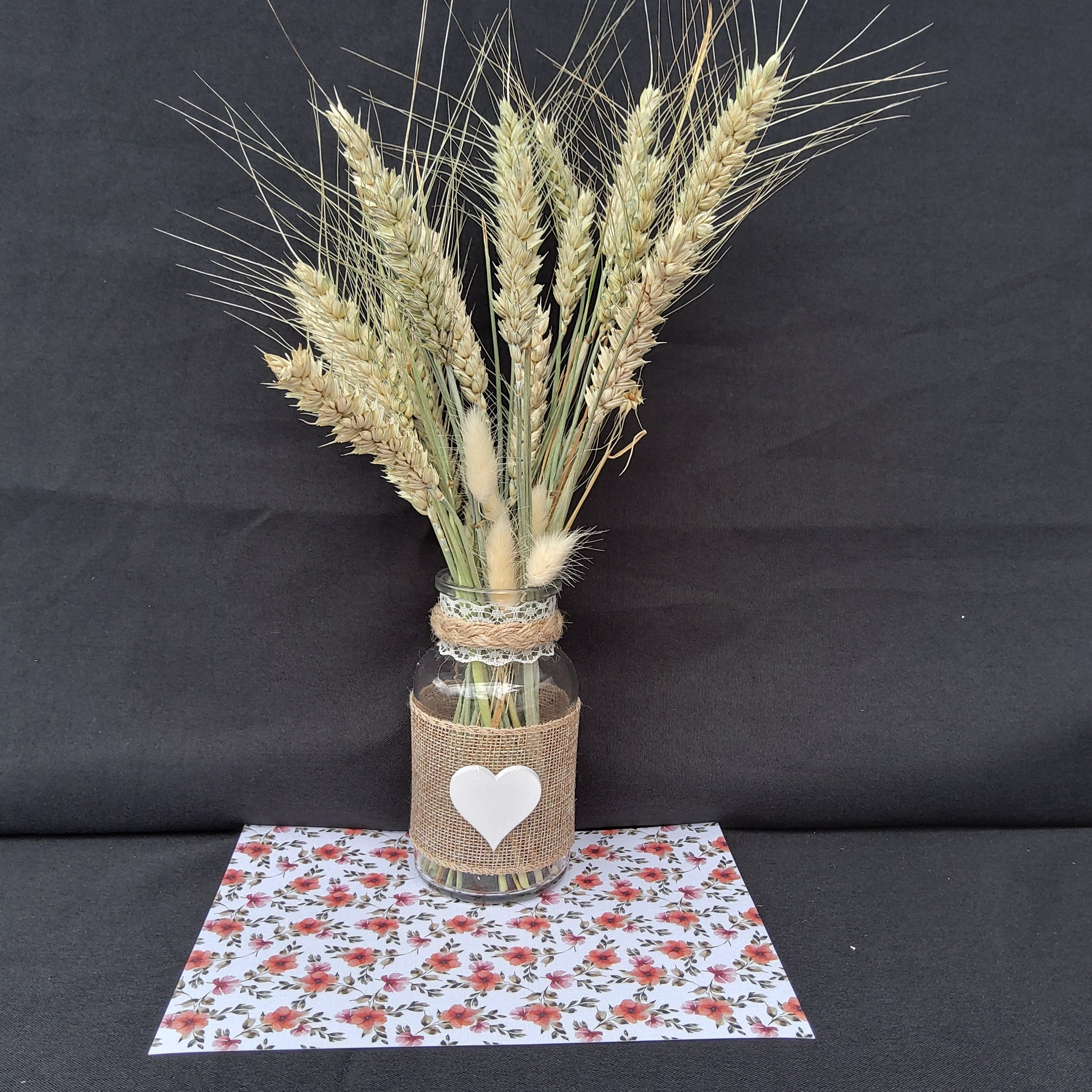 Vase personnalisé coeur blanc