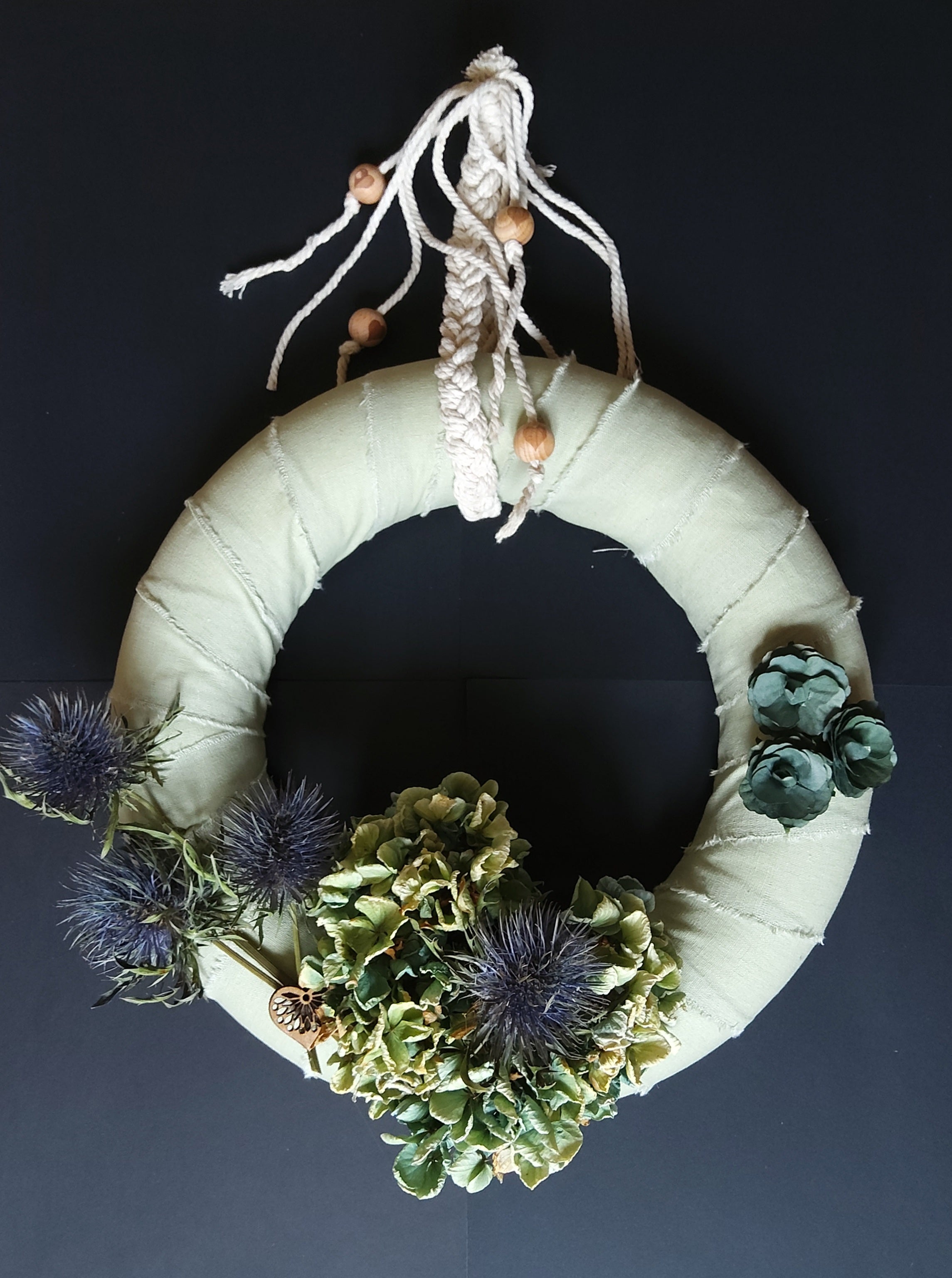 Couronne Chardon & Hortensia