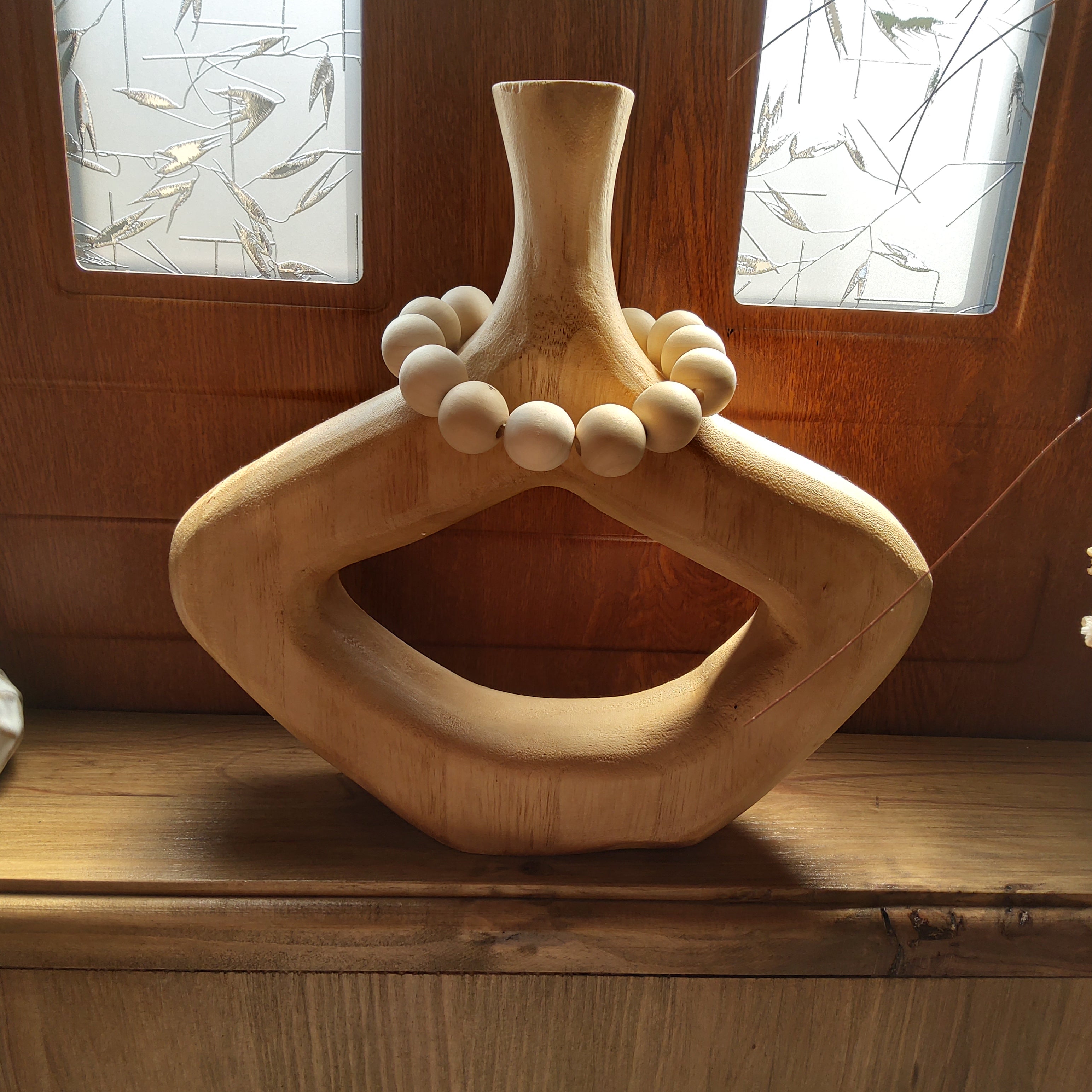 Collier d'objet en perle de bois