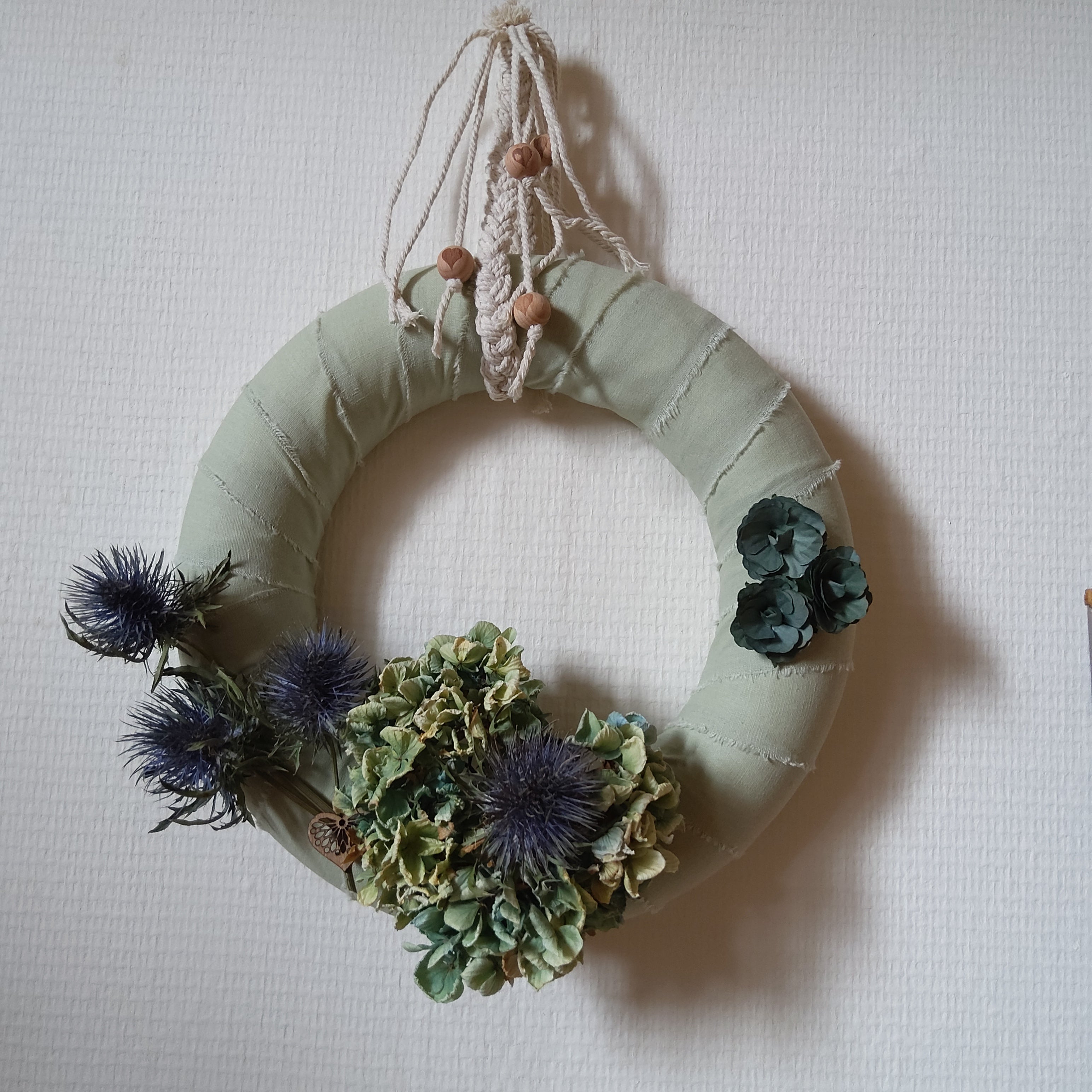 Couronne Chardon & Hortensia