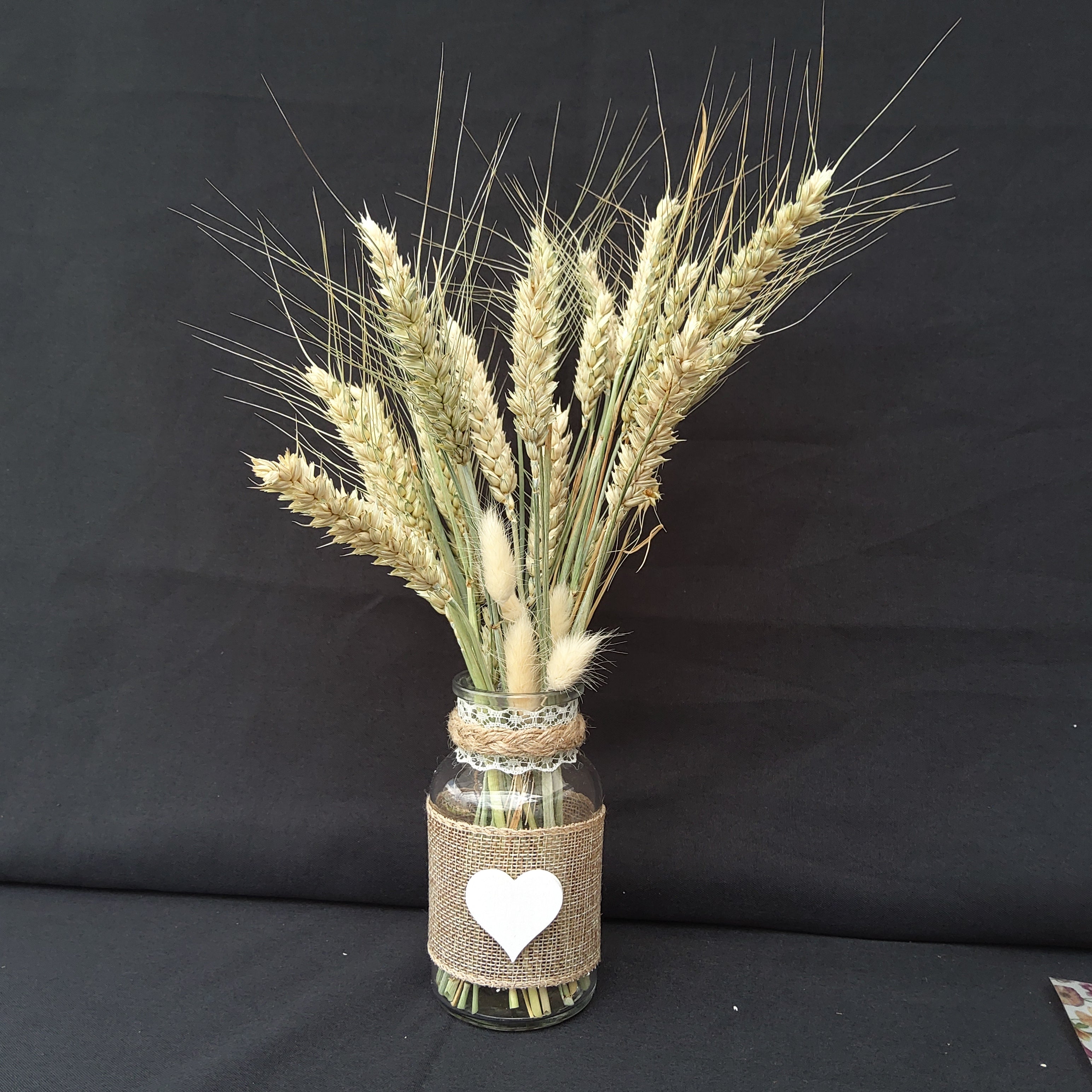 Vase personnalisé coeur blanc