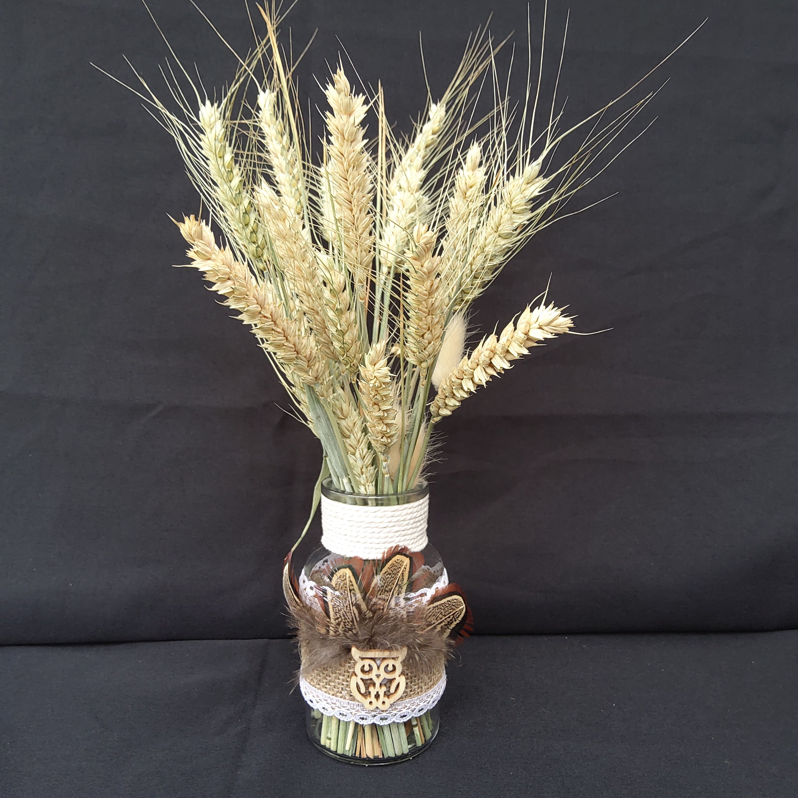 Vase décoratif plumes de Faisan